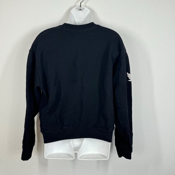 Twitter Sweatshirt Hello Literally Everyone Black Crewneck Size M Black - Picture 2 of 8